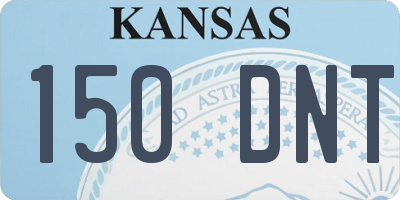 KS license plate 150DNT