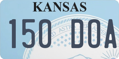 KS license plate 150DOA