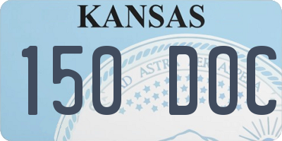 KS license plate 150DOC