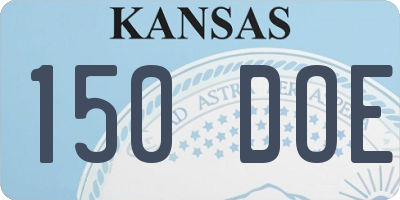 KS license plate 150DOE
