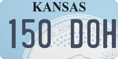 KS license plate 150DOH