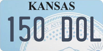 KS license plate 150DOL