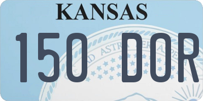KS license plate 150DOR