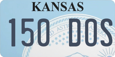 KS license plate 150DOS