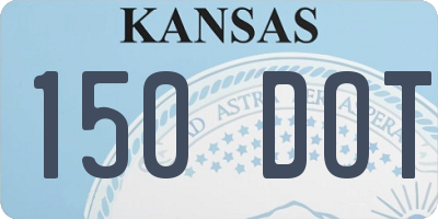 KS license plate 150DOT