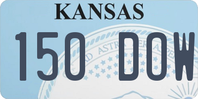 KS license plate 150DOW