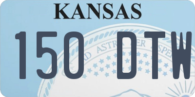 KS license plate 150DTW