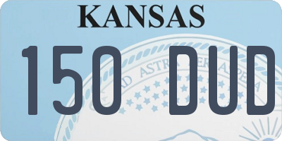 KS license plate 150DUD