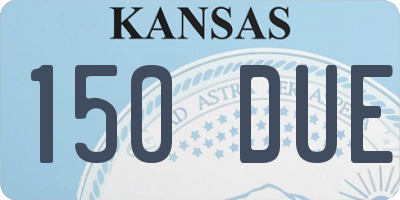 KS license plate 150DUE