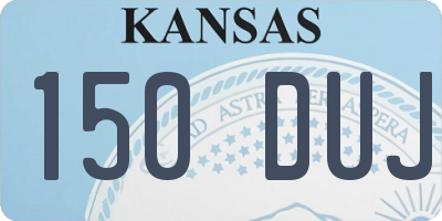 KS license plate 150DUJ