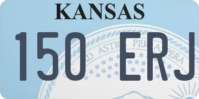 KS license plate 150ERJ