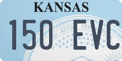 KS license plate 150EVC