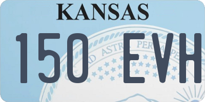 KS license plate 150EVH