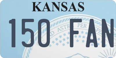 KS license plate 150FAN