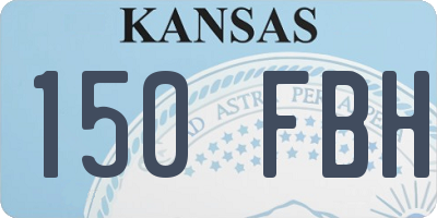 KS license plate 150FBH