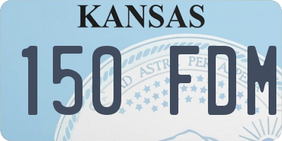 KS license plate 150FDM