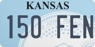 KS license plate 150FEN