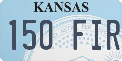 KS license plate 150FIR