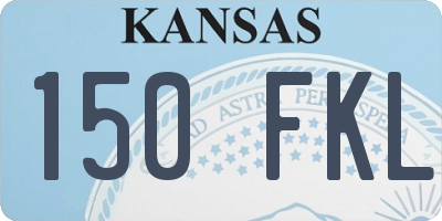 KS license plate 150FKL