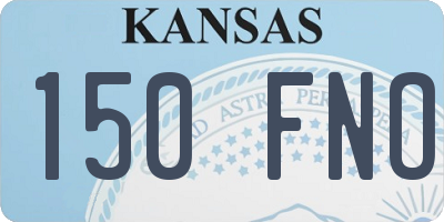 KS license plate 150FNO