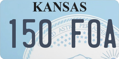 KS license plate 150FOA