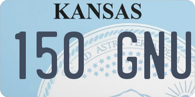 KS license plate 150GNU
