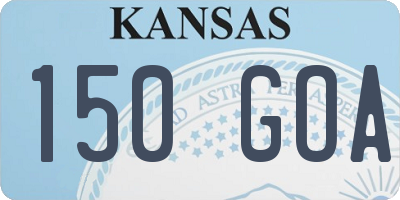 KS license plate 150GOA