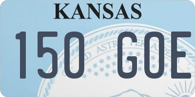 KS license plate 150GOE