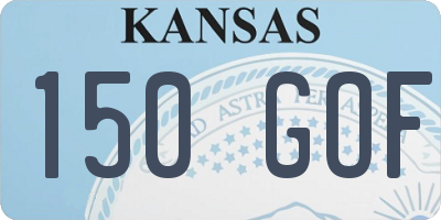 KS license plate 150GOF