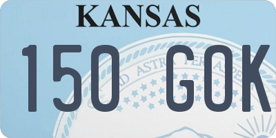 KS license plate 150GOK