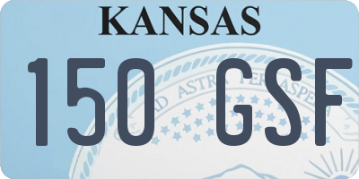 KS license plate 150GSF