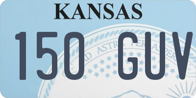 KS license plate 150GUV
