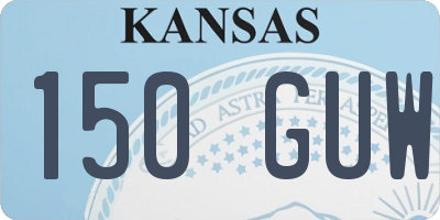 KS license plate 150GUW
