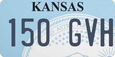 KS license plate 150GVH