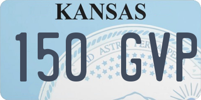 KS license plate 150GVP