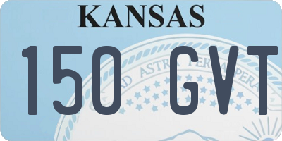 KS license plate 150GVT