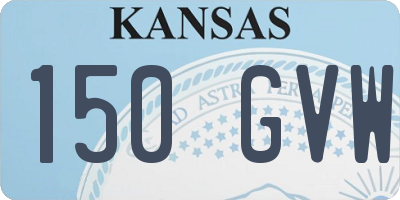 KS license plate 150GVW