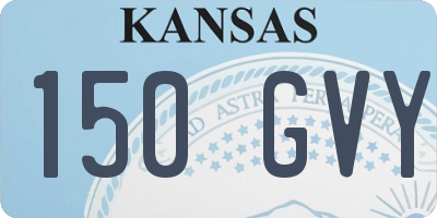 KS license plate 150GVY