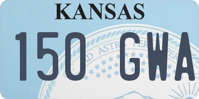KS license plate 150GWA