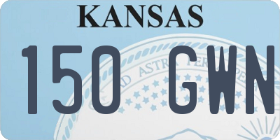 KS license plate 150GWN