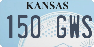KS license plate 150GWS