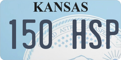 KS license plate 150HSP