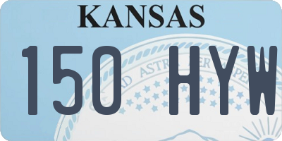 KS license plate 150HYW