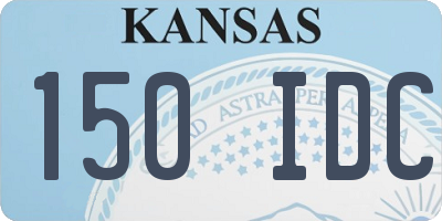 KS license plate 150IDC