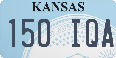KS license plate 150IQA