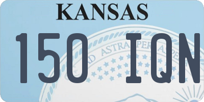 KS license plate 150IQN