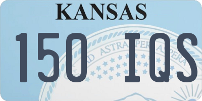 KS license plate 150IQS