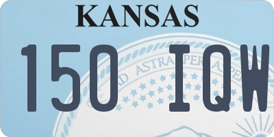 KS license plate 150IQW