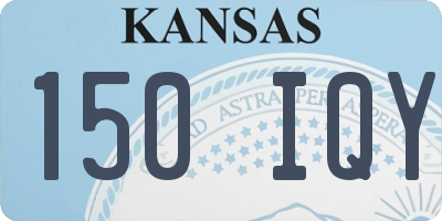 KS license plate 150IQY