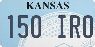 KS license plate 150IRO